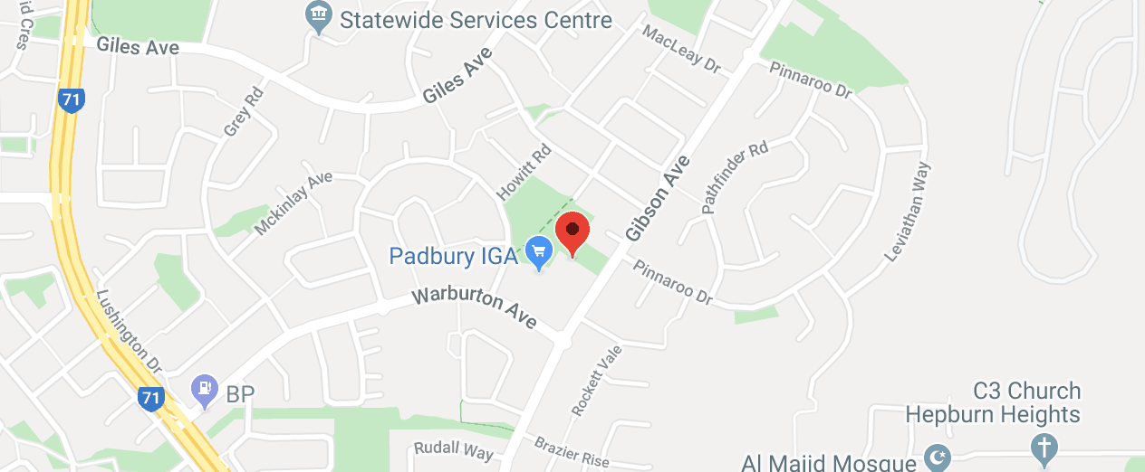 Map to Nicole Hann Psychology, Padbury